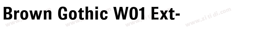 Brown Gothic W01 Ext字体转换